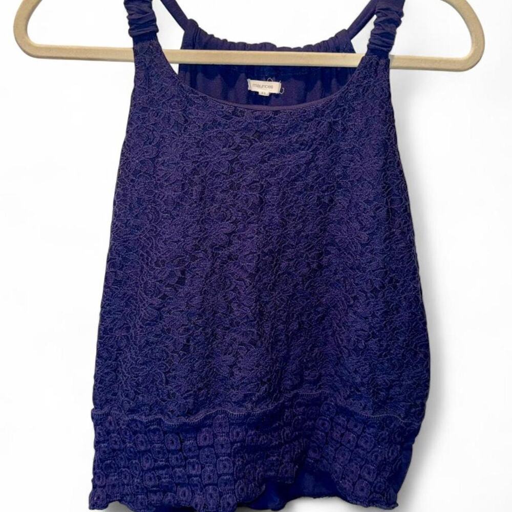 Maurices dark blue lace cami